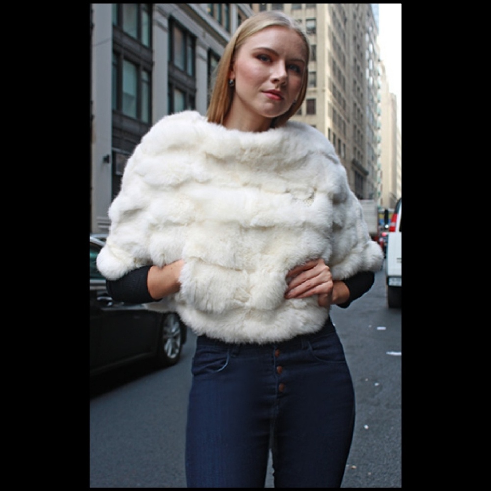 White Rabbit Fur Capelet